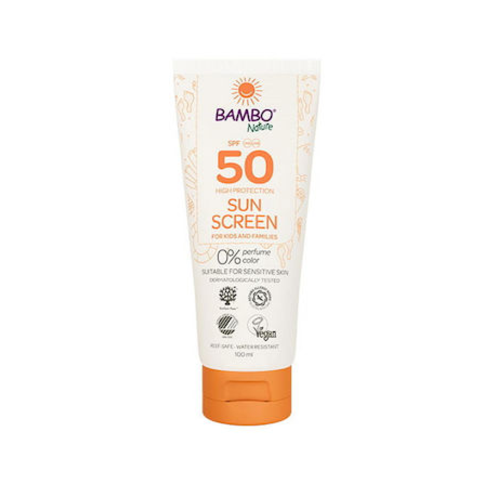 Bambo Nature Αδιάβροχη Αντηλιακή Κρέμα Για Το Σώμα SPF50 100ml