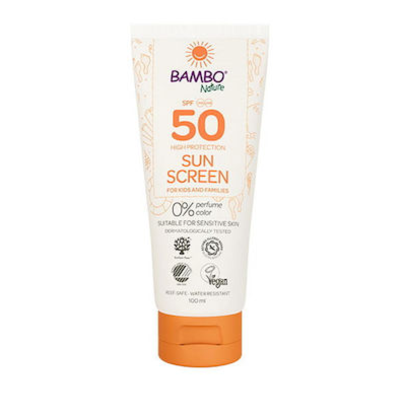 Bambo Nature Αδιάβροχη Αντηλιακή Κρέμα Για Το Σώμα SPF50 100ml