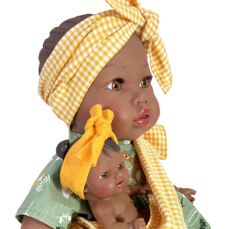 Nines D'Onil: Alika με φορεματάκι και μωράκι σε μάρσιπο Κίτρινο