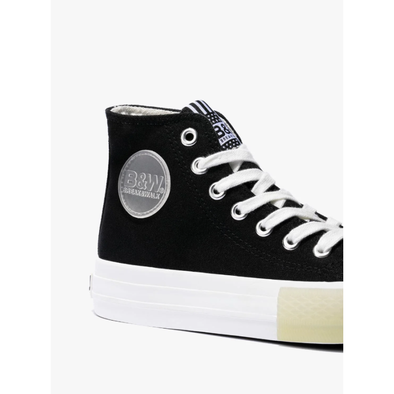 Conguitos Unisex Sneakers Hi-Top Μαύρο B&W