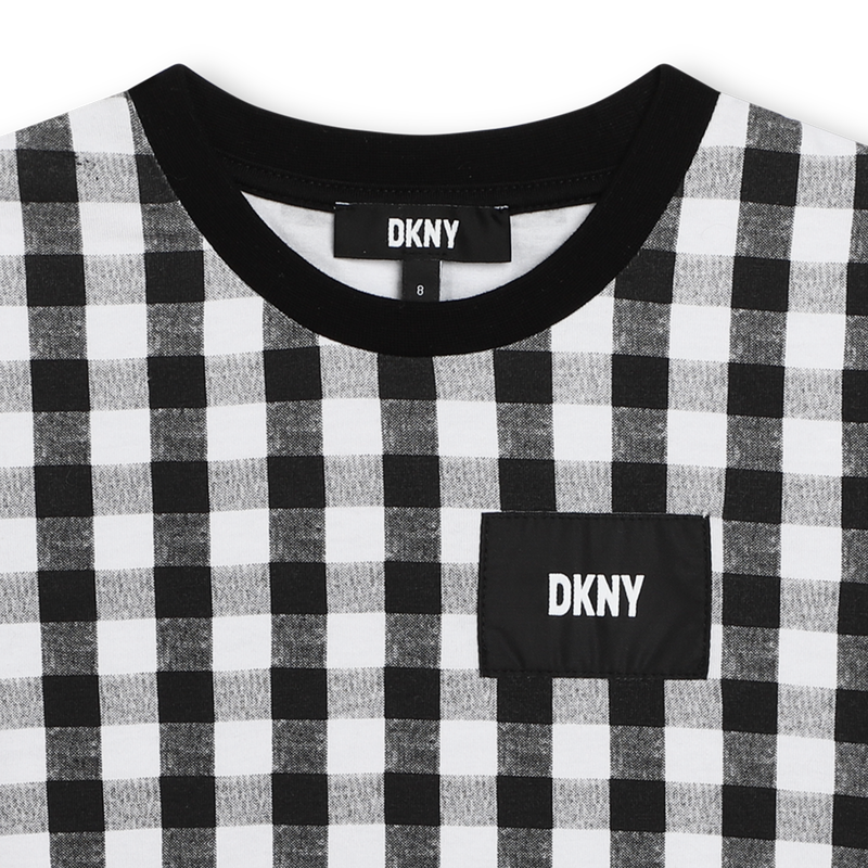 DKNY Κοντομάνικη Μπλούζα Ασπρόμαυρη