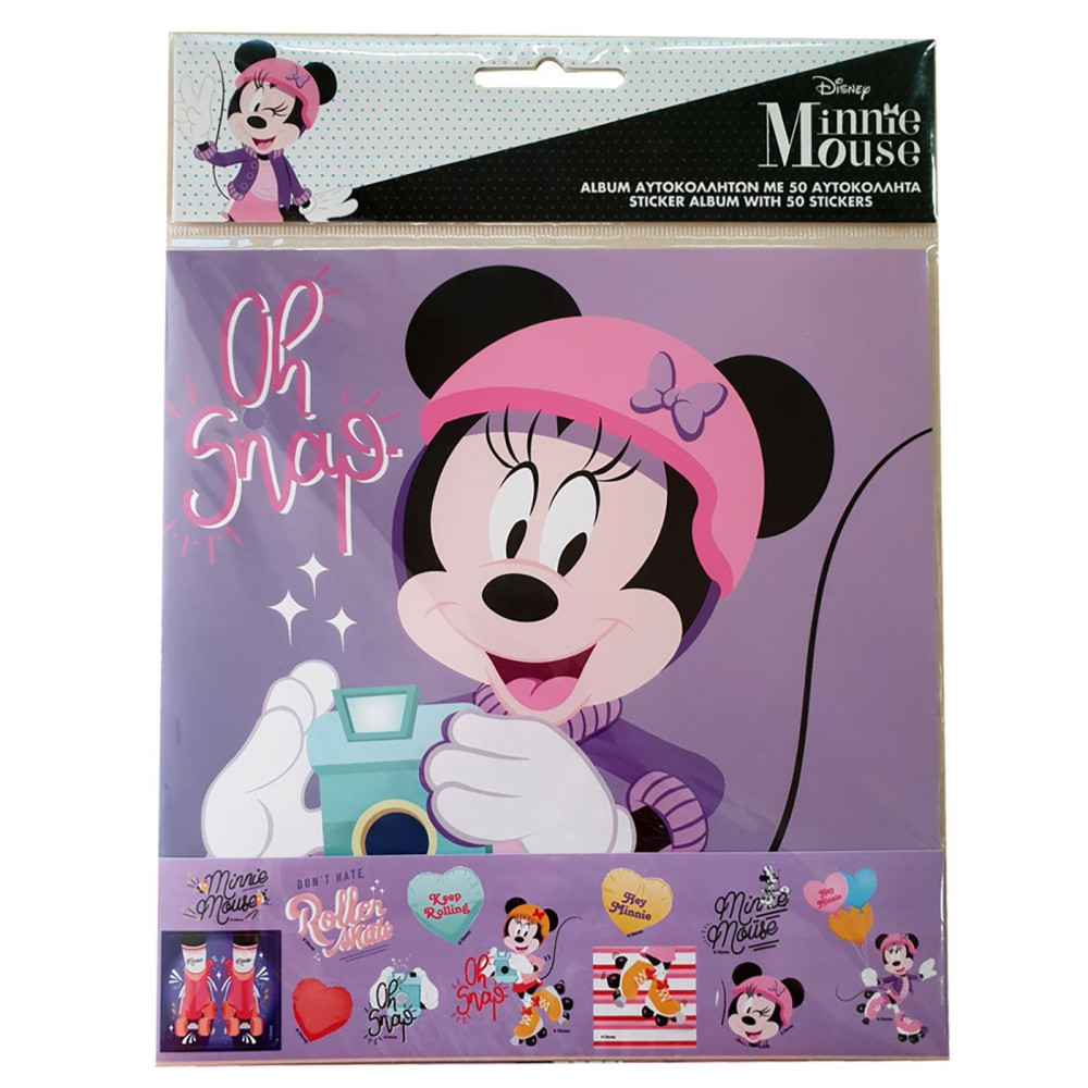 Disney Άλμπουμ Με 50 Αυτοκόλλητα Minnie 21x20cm