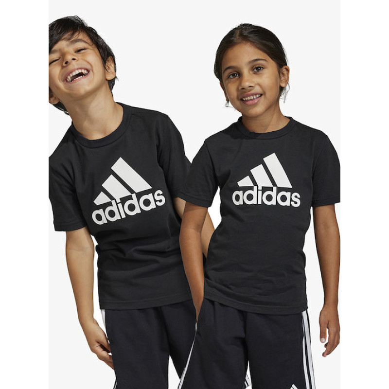 Adidas Παιδική Μπλούζα Κοντομάνικη Μαύρη Essentials