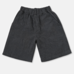 Παιδική Βερμούδα Αγόρι Ανθρακί 100% Linen Με Ελαστική Μέση