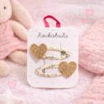 Rockahula – Παιδικά Κλιπ Μαλλιών Με Glitter Καρδιές 3+ Ετών - Image 2