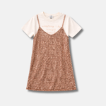 Παιδικό Φόρεμα 2τμχ Με T-shirt & Slip Φόρεμα Με Παγιέτες | Κοριτσίστικο Outfit