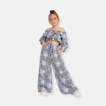 Σετ 2τμχ Καρό Ποπλίνα Με Έξωμο Top & Παντελόνι – Matchy Matchy Μαμά & Κόρη - Image 2
