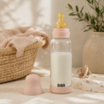 BIBS Γυάλινο Μπιμπερό 240ml Με Θηλή Latex Blush - Image 2