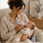 BIBS Γυάλινο Μπιμπερό 240ml Με Θηλή Σιλικόνης Baby Blue - Image 2