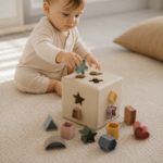 Κύβος Ταξινόμησης Σχημάτων Mushie Original | Montessori Παιχνίδι Εκμάθησης Σχημάτων - Image 3