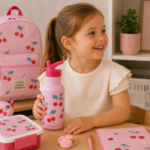 A Little Lovely Company Παιδικό Ανοξείδωτο Παγούρι Θερμός Cherries 350ml Με Καλαμάκι - Image 2