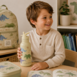 A Little Lovely Company Παιδικό Ανοξείδωτο Παγούρι Θερμός Dinosaurs 350ml Με Καλαμάκι - Image 2