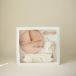 Σετ Δώρου Φαγητού 4 Τεμαχίων Mushie Pink Flowers - Image 5