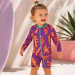 Teeter Totter Purple Bloom Παιδικό Αντηλιακό Ολόσωμο Μαγιό Για Κορίτσι UPF50+ - Image 2