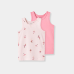 Σετ 2 Παιδικά Φανελάκια Κοριτσιού Name It Pearl Floral Tank Top