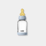 BIBS Γυάλινο Μπιμπερό 120ml Με Θηλή Latex Baby Blue