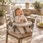 Lorelli EGO Booster Seat Φορητό Καρεκλάκι Φαγητού Gray Parrots - Image 3