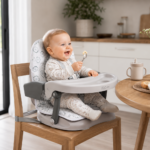Lorelli EGO Booster Seat Φορητό Καρεκλάκι Φαγητού White Fluff - Image 4
