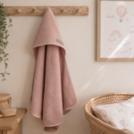 Oliver Baby Μπουρνούζι Κάπα 75x75cm 100% Βαμβάκι Ροζ