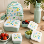 A Little Lovely Company Σετ Φαγητοδοχείων Lunch & Snack – Ζούγκλα - Image 3