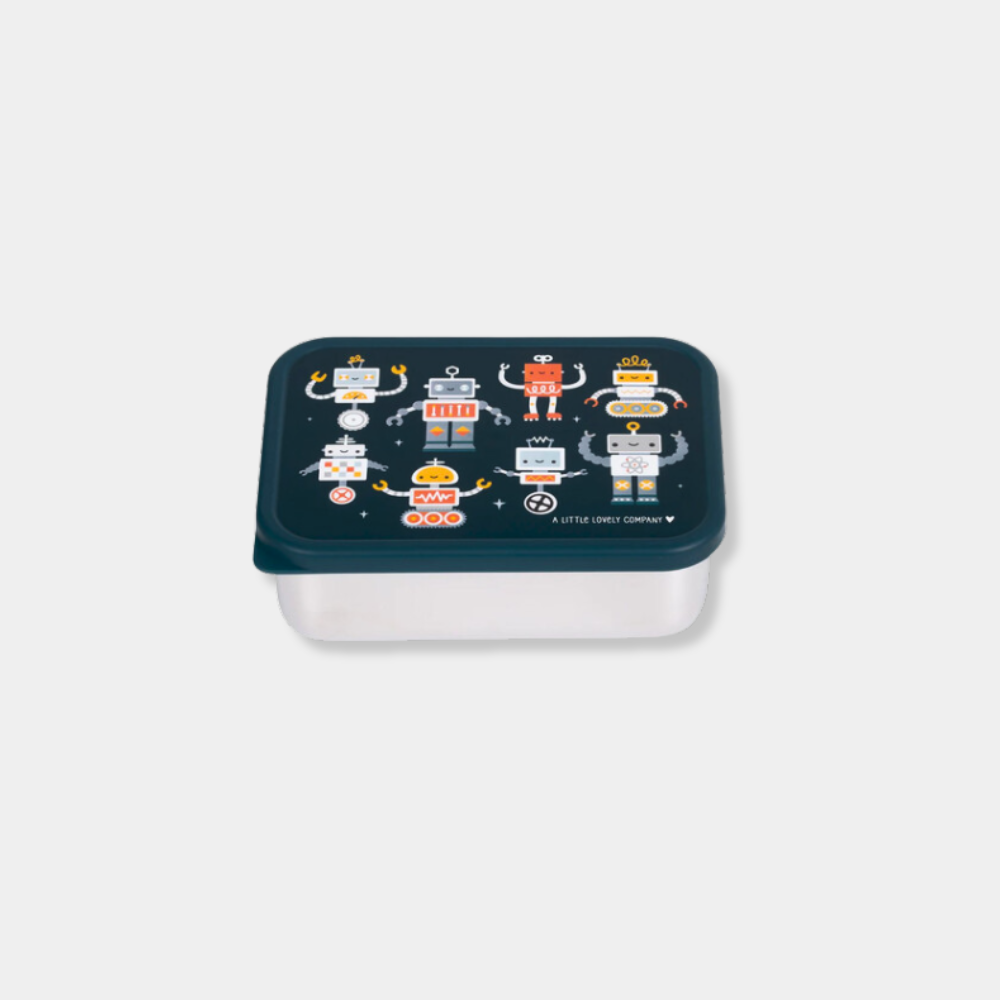 faghtodoxeio-olohmerou-lunchbox-robots A Little Lovely Company Ανοξείδωτο Φαγητοδοχείο – Ρομπότ - Image 1