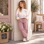 Παιδικό Τζιν Παντελόνι Κορίτσι Name It Barrel Fit – Wild Ginger - Image 4