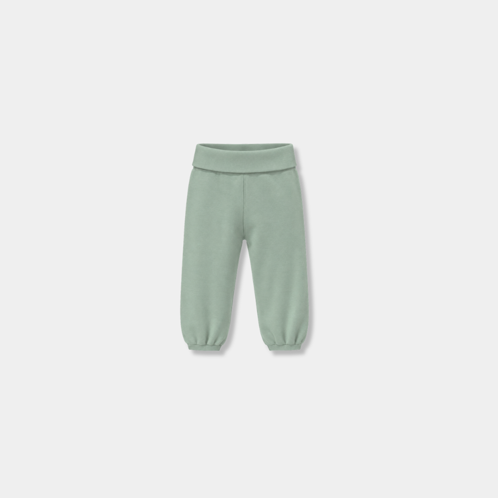 soliver-baby-jogging-pants-olive.jpg Βρεφικό Βαμβακερό Παντελόνι Φόρμας s.Oliver Με Ρεβέρ – Olive - Image 1