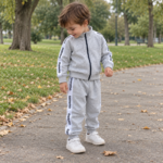 Παιδικό Σετ Φόρμας miNimO Με Ζακέτα & Παντελόνι – Γκρι Μελανζέ - Image 2