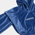Minimo Παιδική Βελουτέ Φόρμα Με Κουκούλα – Μπλε - Image 3