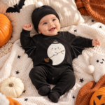Mayoral Halloween – Πιτζαμάκι Νεογέννητου Με Σκουφάκι, Μαύρο - Image 4
